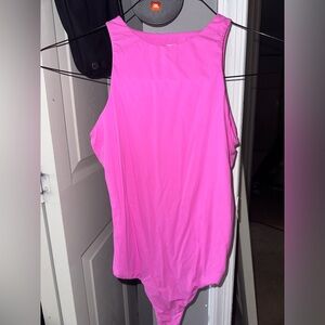 Skims High Neck, bright pink bodysuit